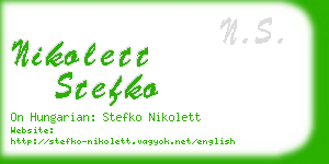 nikolett stefko business card